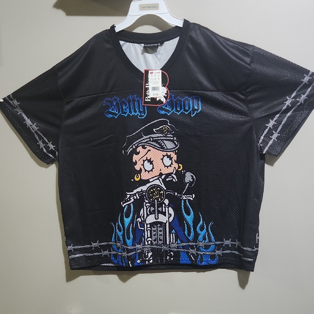 Betty Boop Black and Blue Graphic Jerseys